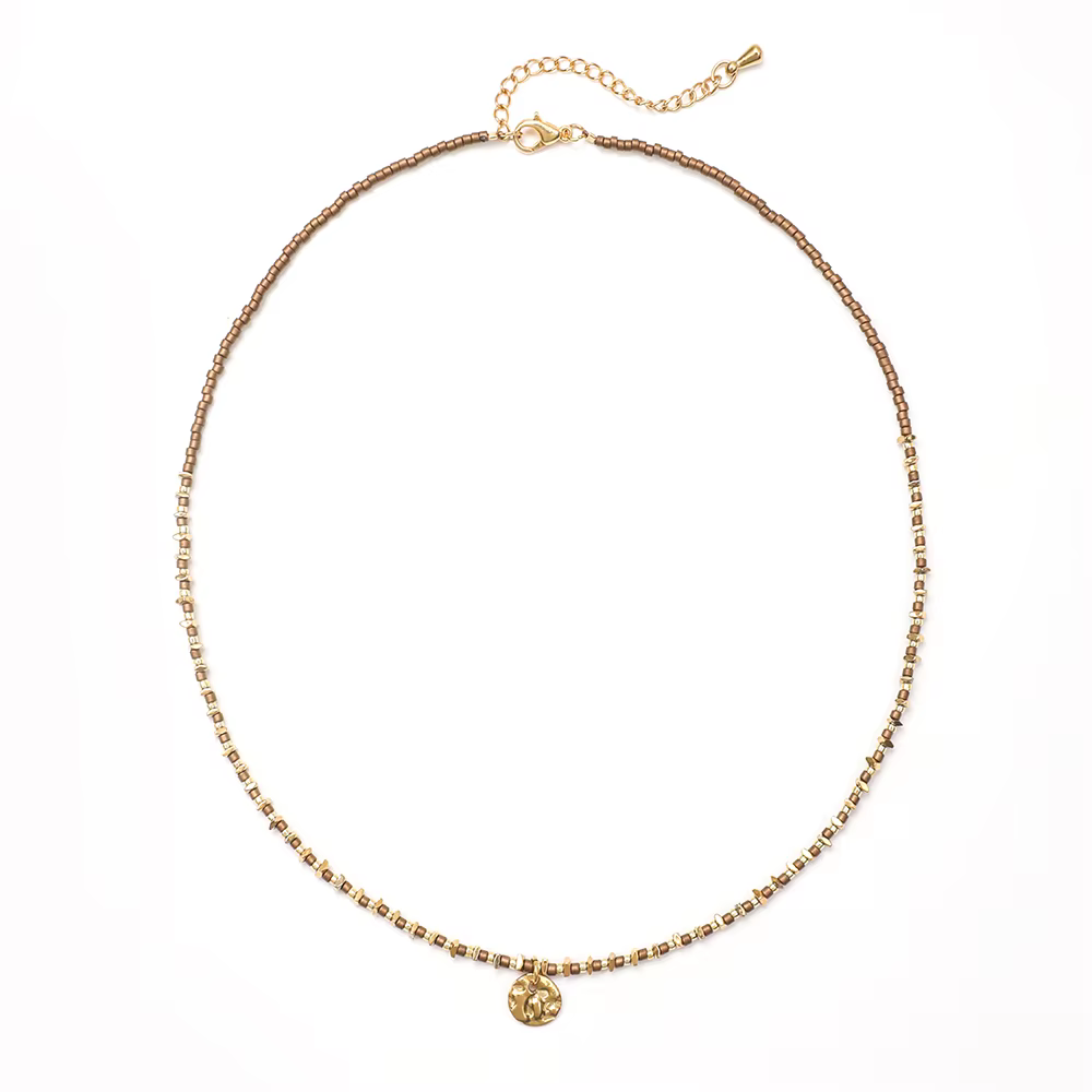 ZMZY collier à breloques en acier inoxydable pour femmes Vintage perles de rêve à la mode français élégant rétro Boho bijoux Design
