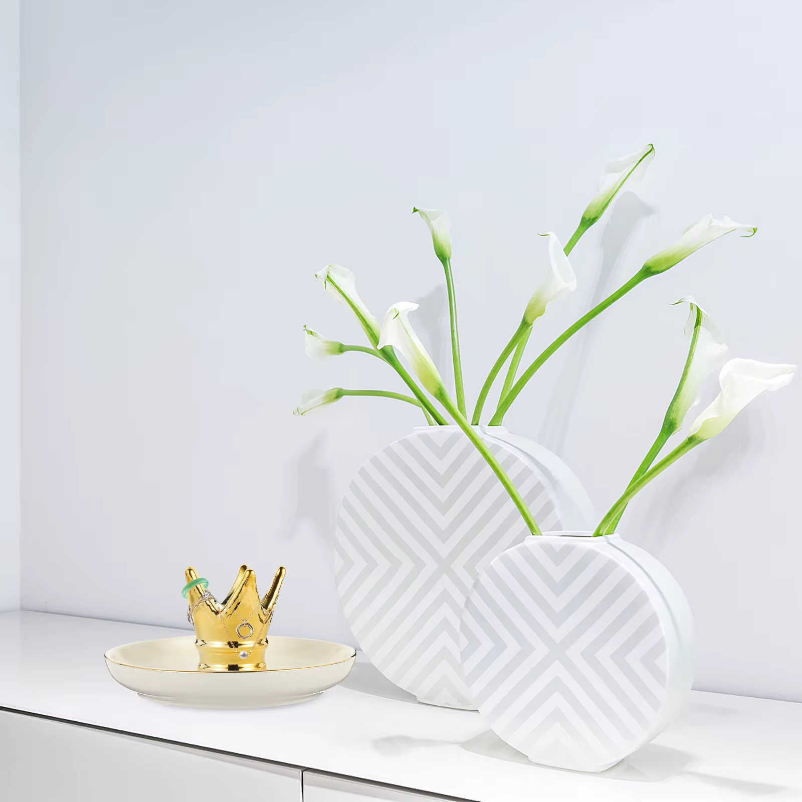 Plateau de rangement pour bijoux en céramique