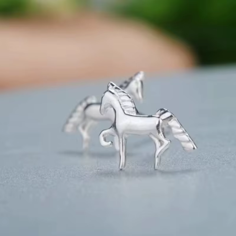 REETI 925 boucles d'oreilles cheval en argent sterling pour femmes bijoux de mariage élégants pendientes mujer moda 2019 Brincos
