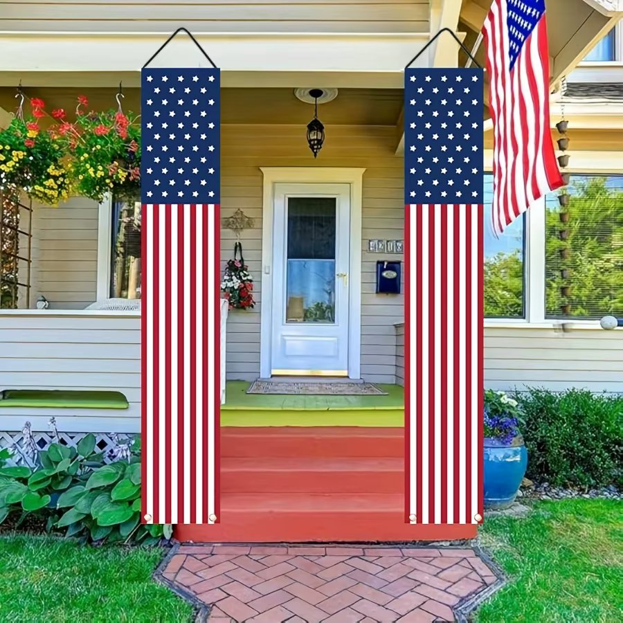 2 bannières patriotiques du 4 juillet