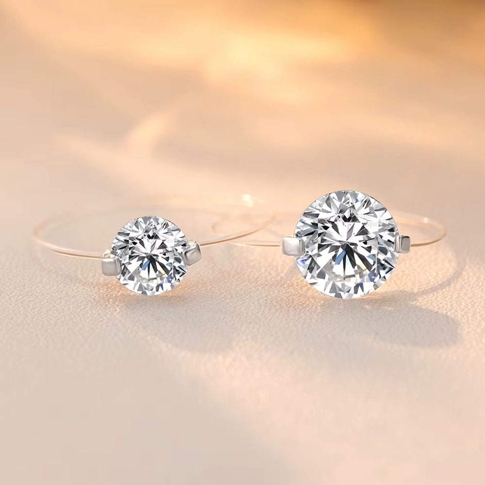 Bague Moissanite D VVS1 0.8-3CT pour femmes