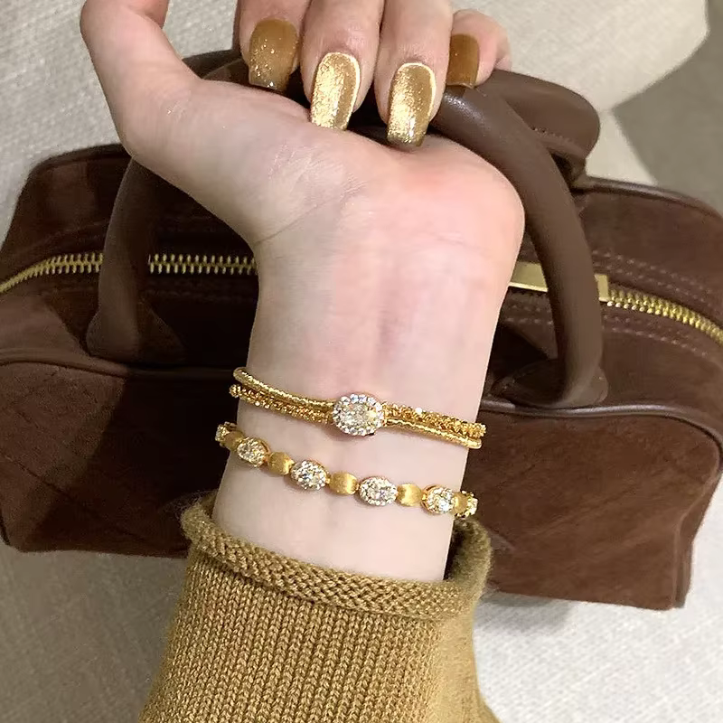 Bracelet classique à enroulement de fil allowshiny pour femme