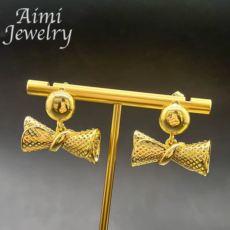 Ensemble de bijoux nigwin plaqué or 24 carats pour femmes