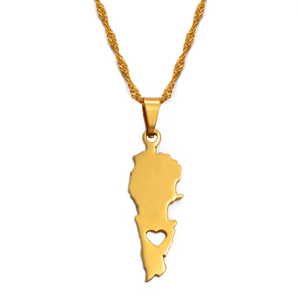 Anniyo-Pendentif carte du pays du mul