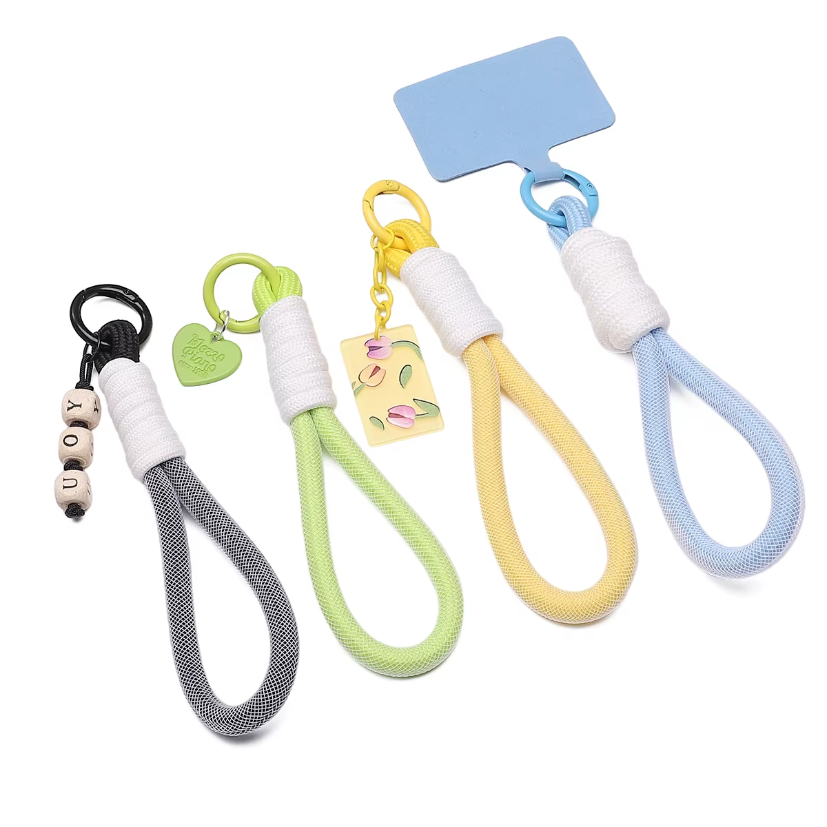 Porte-clés créatif tissé à la main pour téléphone portable