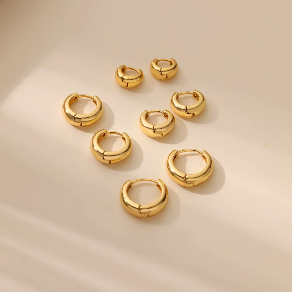 Boucles d'oreilles créoles classiques pour femmes et filles