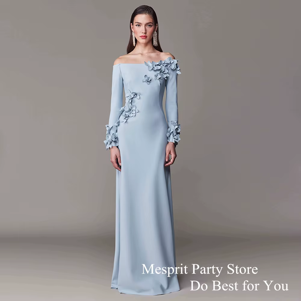 Robe de Soirée Bleu Clair Personnalisée