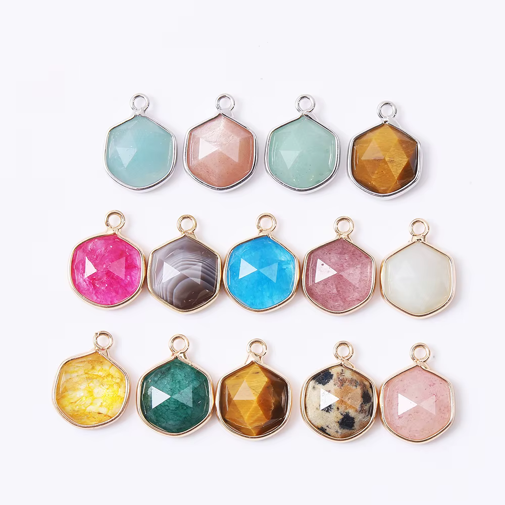 Pendentif en Pierre Semi-Pride Naturelle