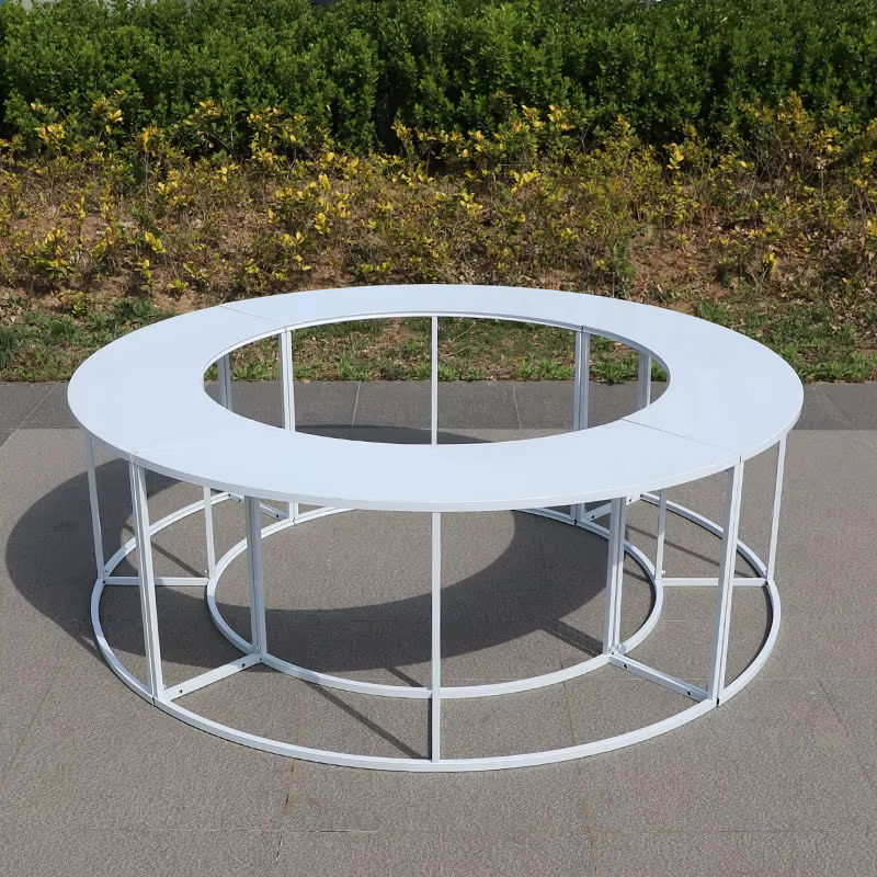 Table à dessert ronde en fer forgé