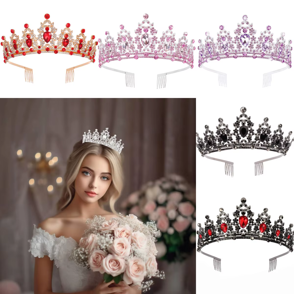 Diadème de mariage en cristal