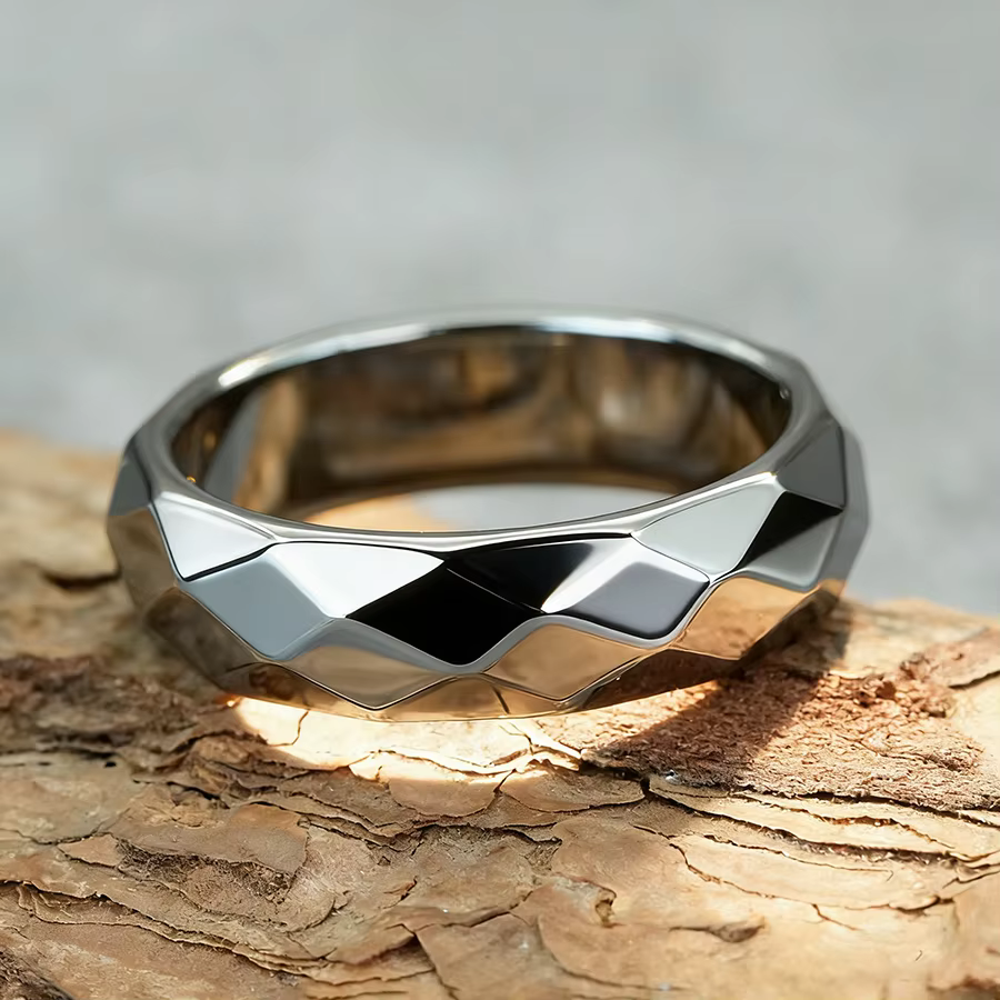 Bague créative en hématite naturelle unisexe