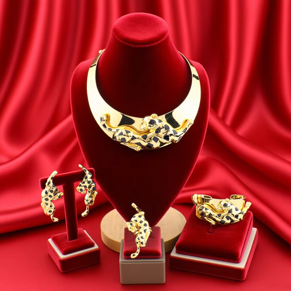 Ensemble de bijoux plaqué or Chimfraîchement pour femme