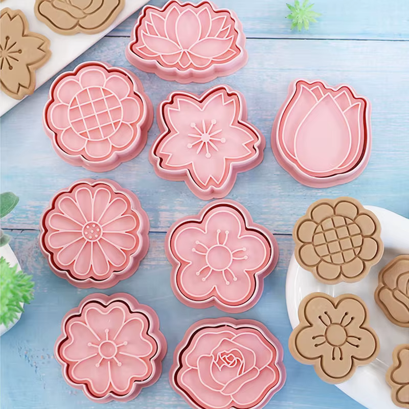 8 pièces/ensemble emporte-pièces en forme de fleur florale Rose Lotus