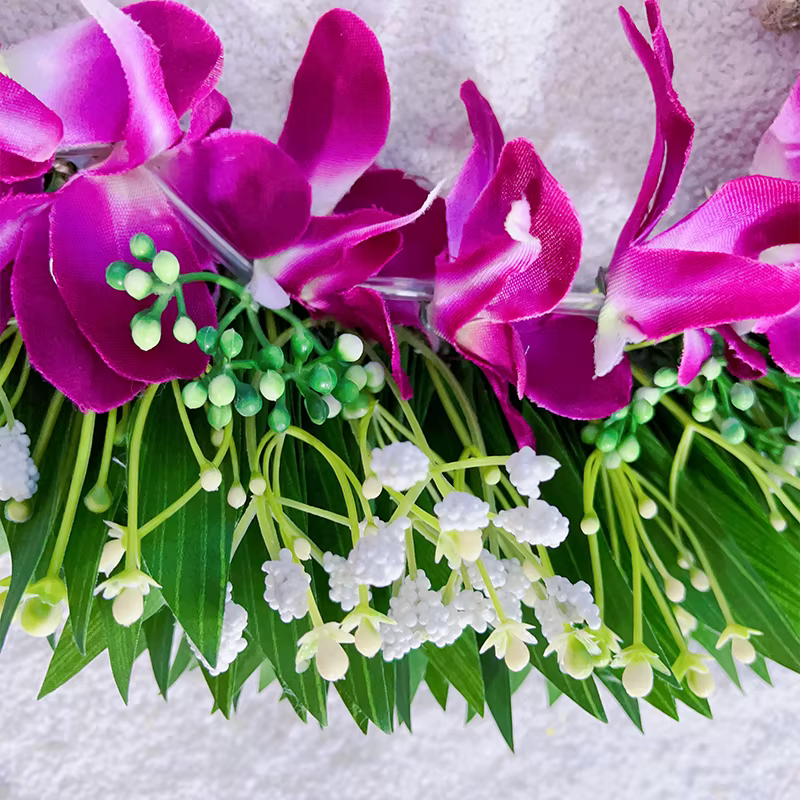Orchidée Romantique avec Cuir oral elu Tongan Lei