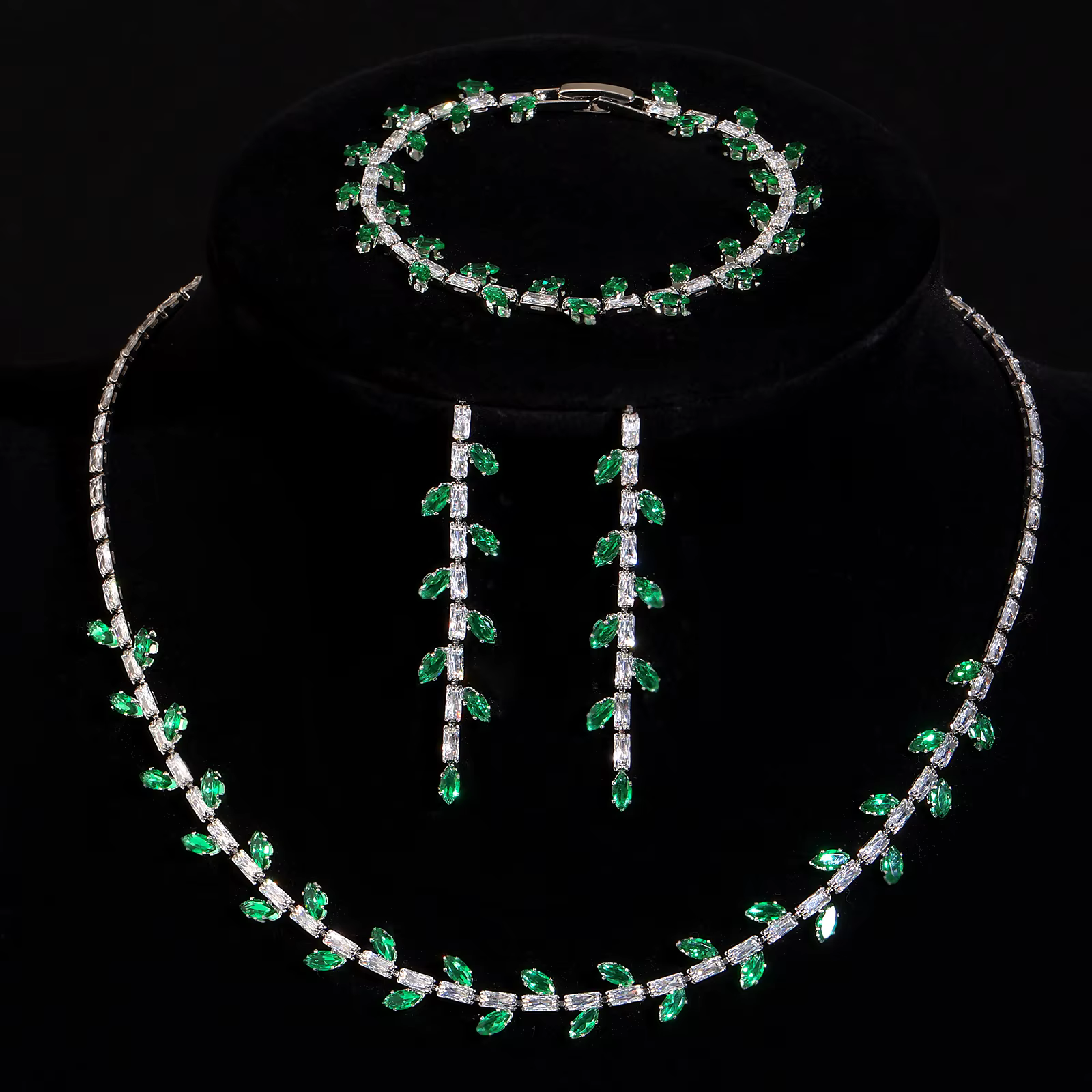 Parure de bijoux de mariage élégante pour femme