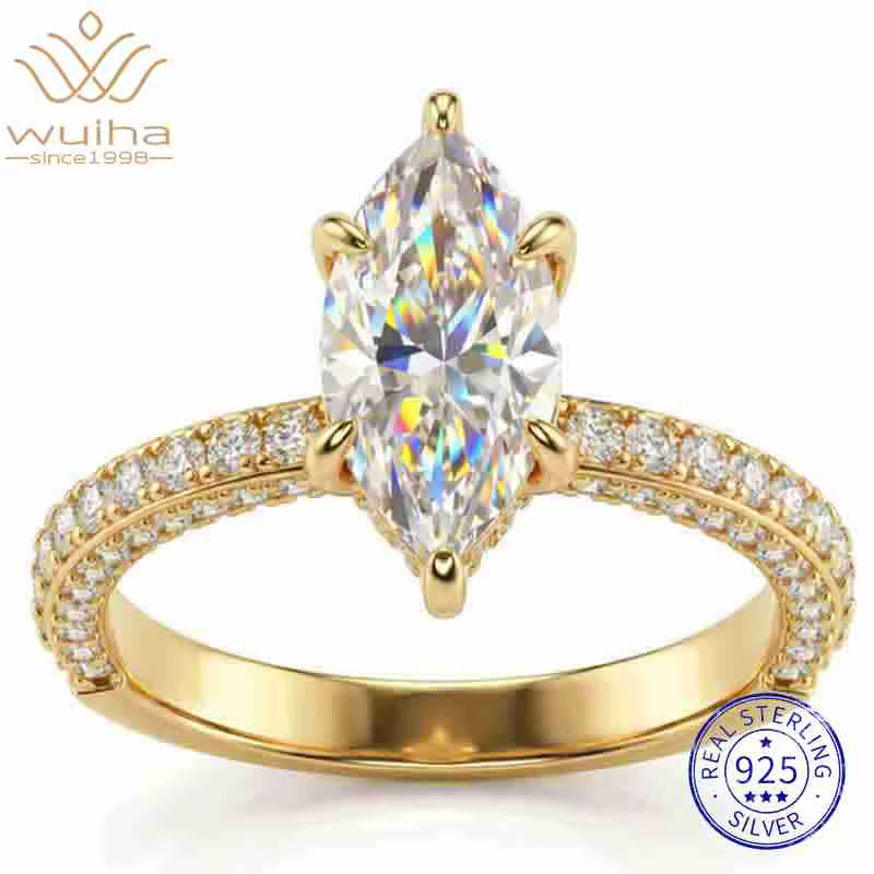 WUIHA – bague de fiançailles en argent Sterling 100% 925