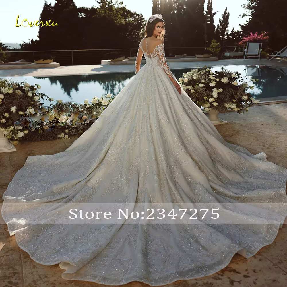 Loverxu-Robes de mariée A-ligne élégantes