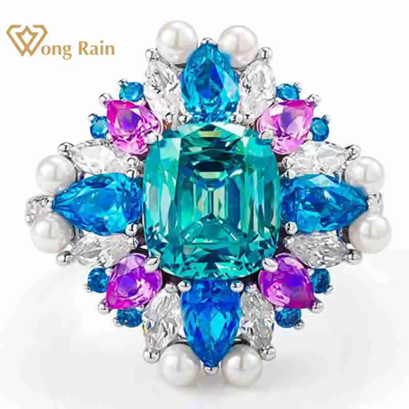 Wong Rain – bague de luxe en argent Sterling 925