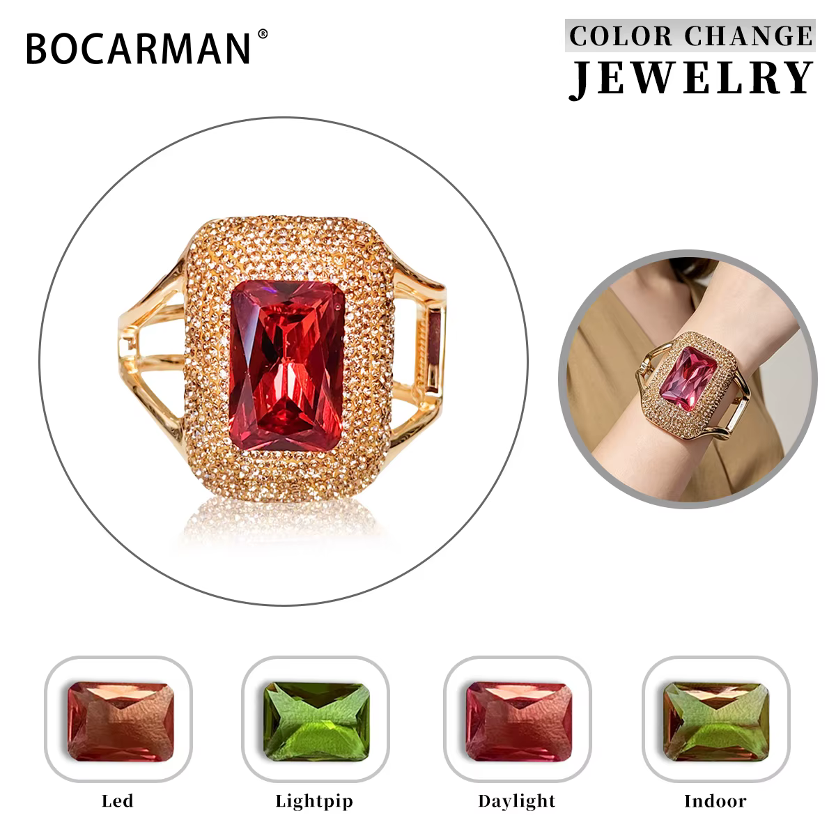 Bijoux en pierre de sultanite turque colorée