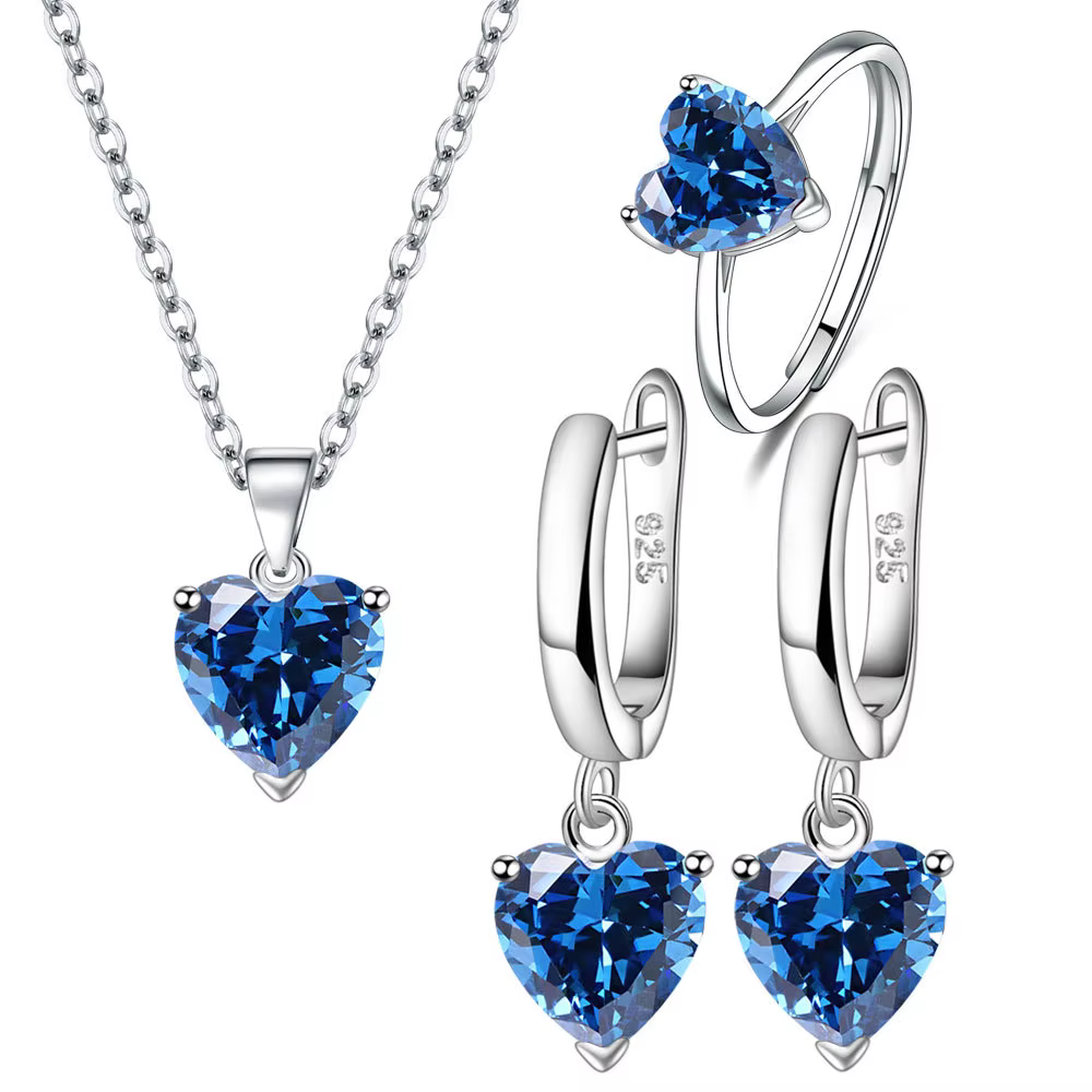 Ensemble de bijoux en argent Sterling 925 pour femmes