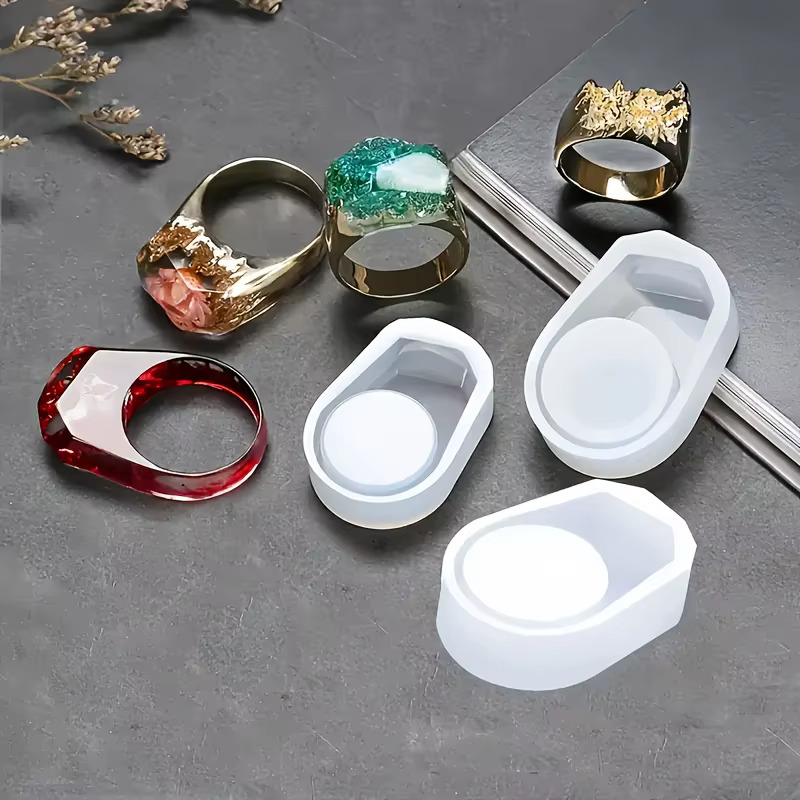 Moules en silicone pour résine époxy ; utilisés pour la fabrication de bagues