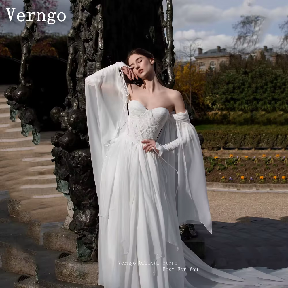Verngo – robe de mariée royale en mousseline de soie