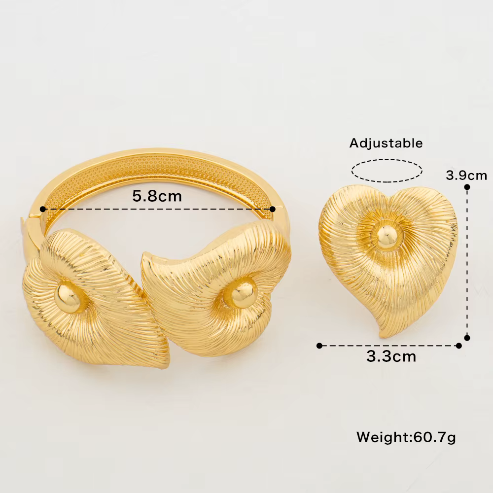 Ensemble de bijoux en or 18 carats pour femmes
