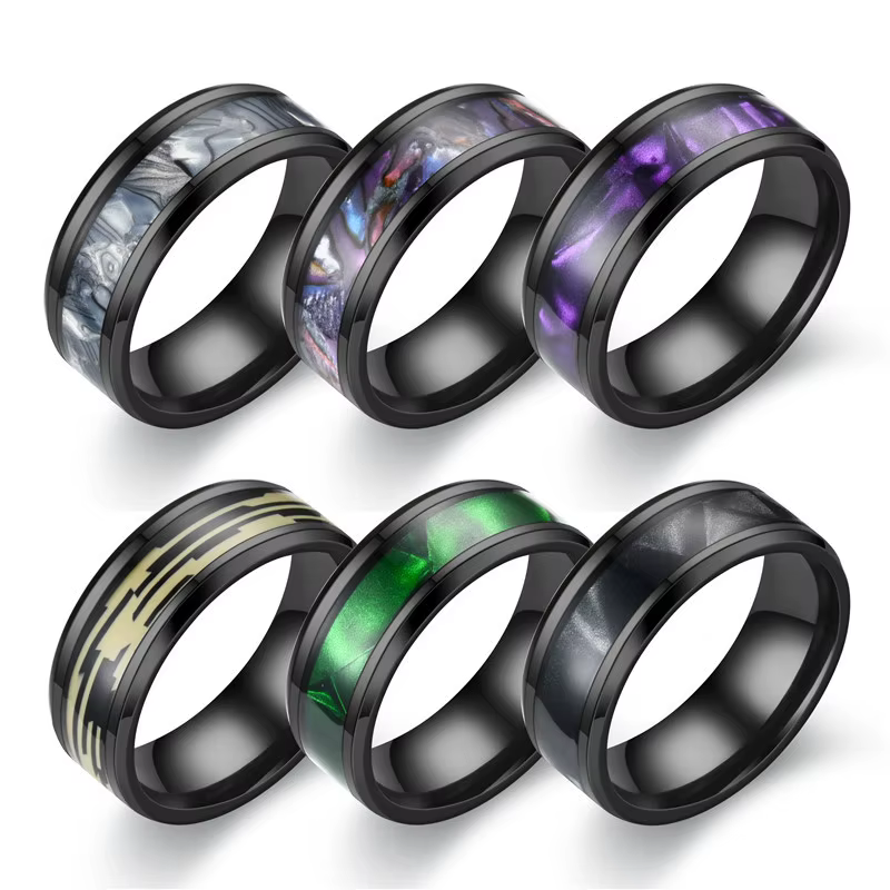 Bague en acier inoxydable pour hommes et femmes