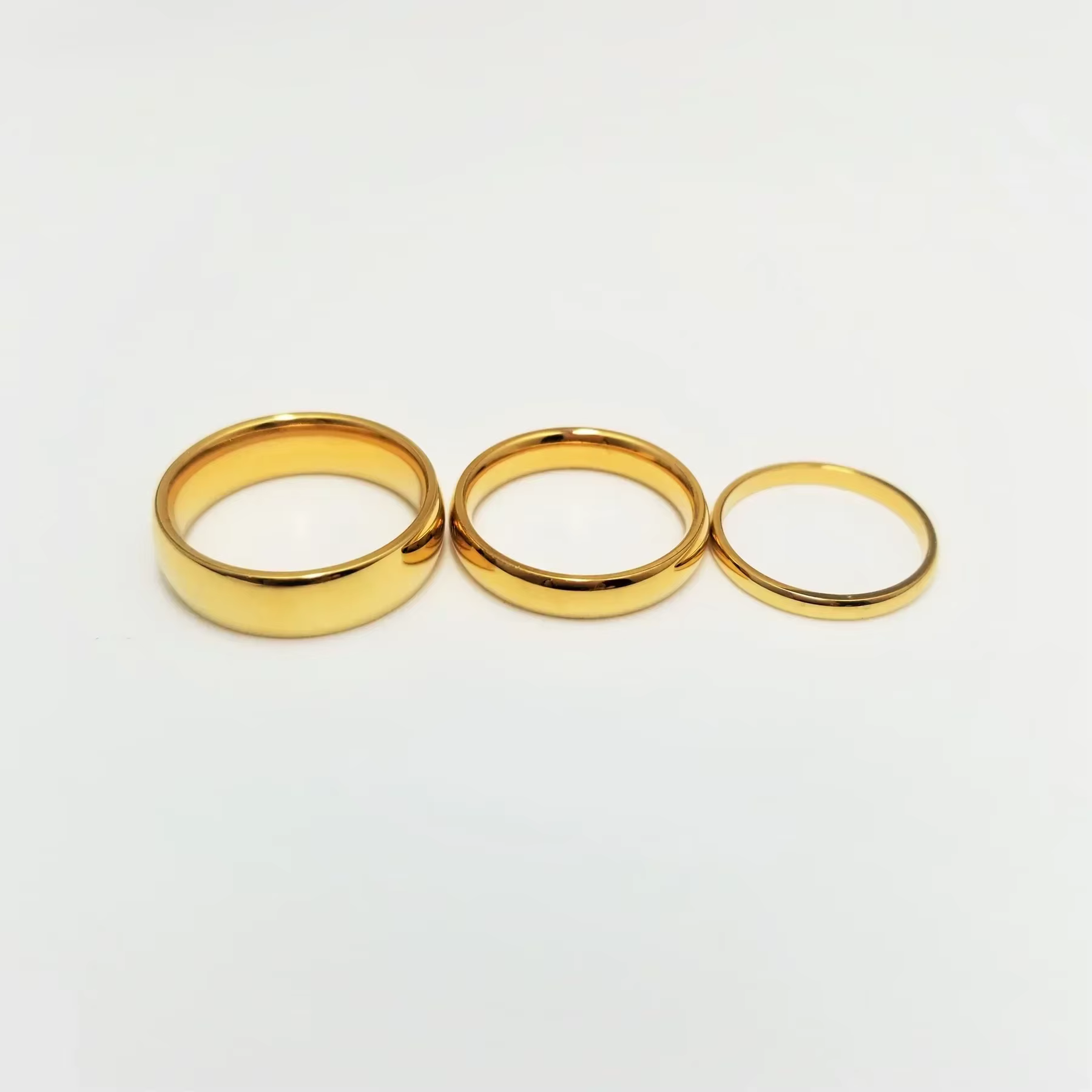 Mariasz – bague minimaliste Simple et lisse en acier inoxydable