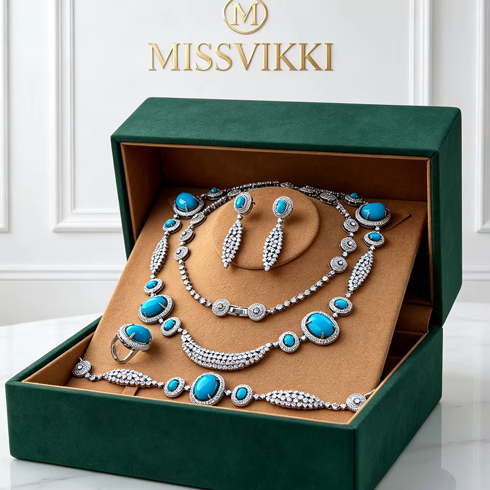 Parures de bijoux de mariage de haute qualité Missvikki