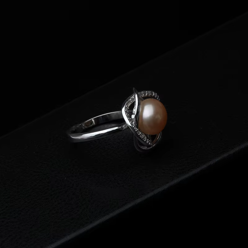 Bagues en perles naturelles blanches pour femmes