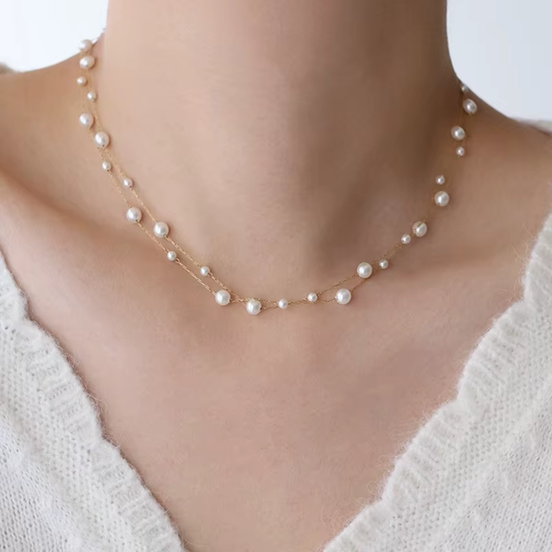 Collier ras du cou en acier inoxydable pour femmes