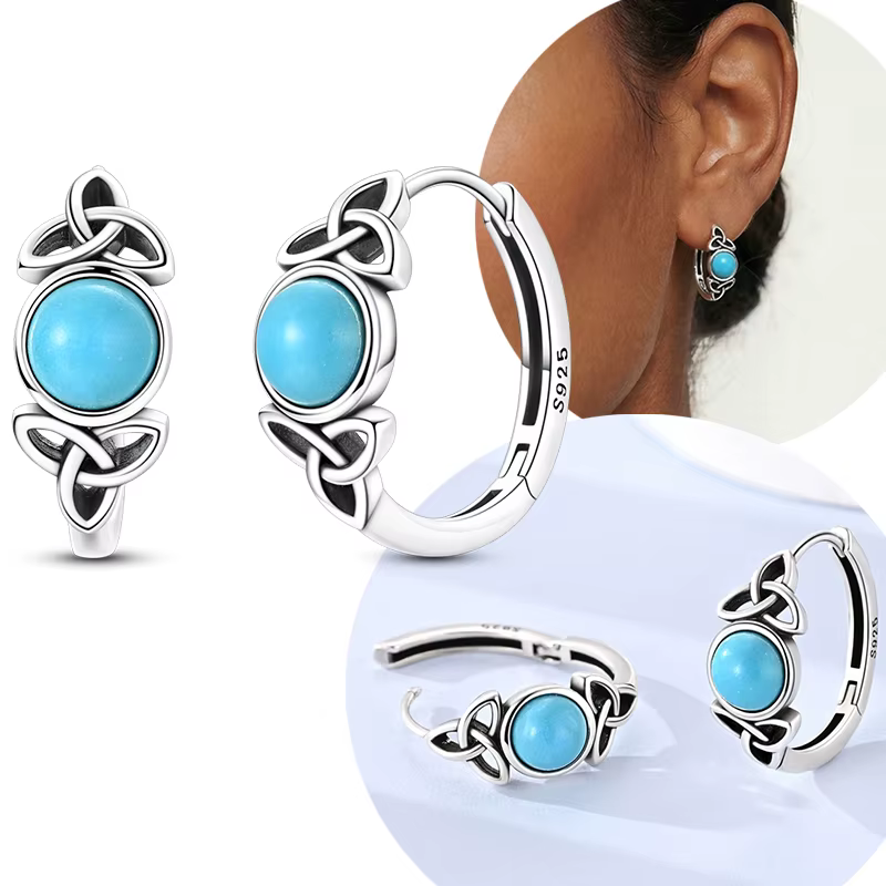 Boucles d'oreilles originales en argent Sterling 925