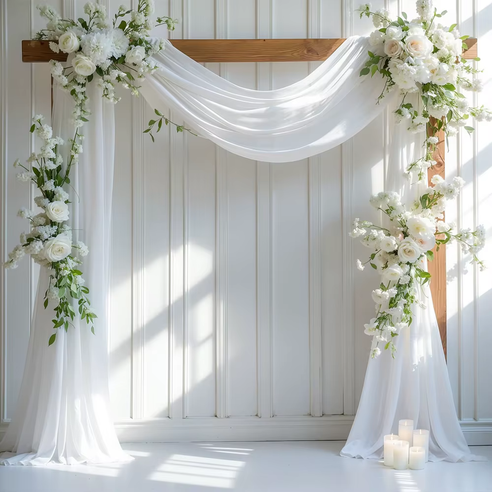 Arc de mariage en mousseline de soie, support d'arrière-plan pour photographie, décoration de maison, pâques, saint-valentin, décorations de réception-cadeau pour bébé, décorations de mariage