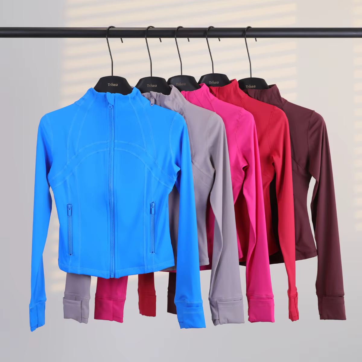Veste à col court à manches longues pour femme
