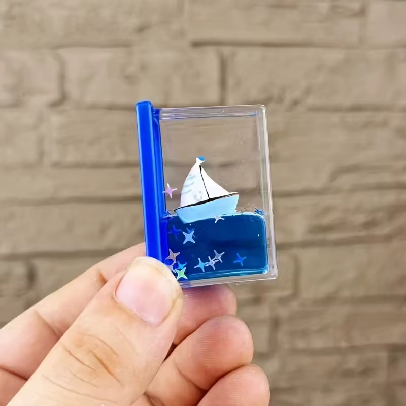 [Mer Insubmersible] Modèle de bateau en acrylique pour décoration | Remplissage d'huile transparente | Le cadeau