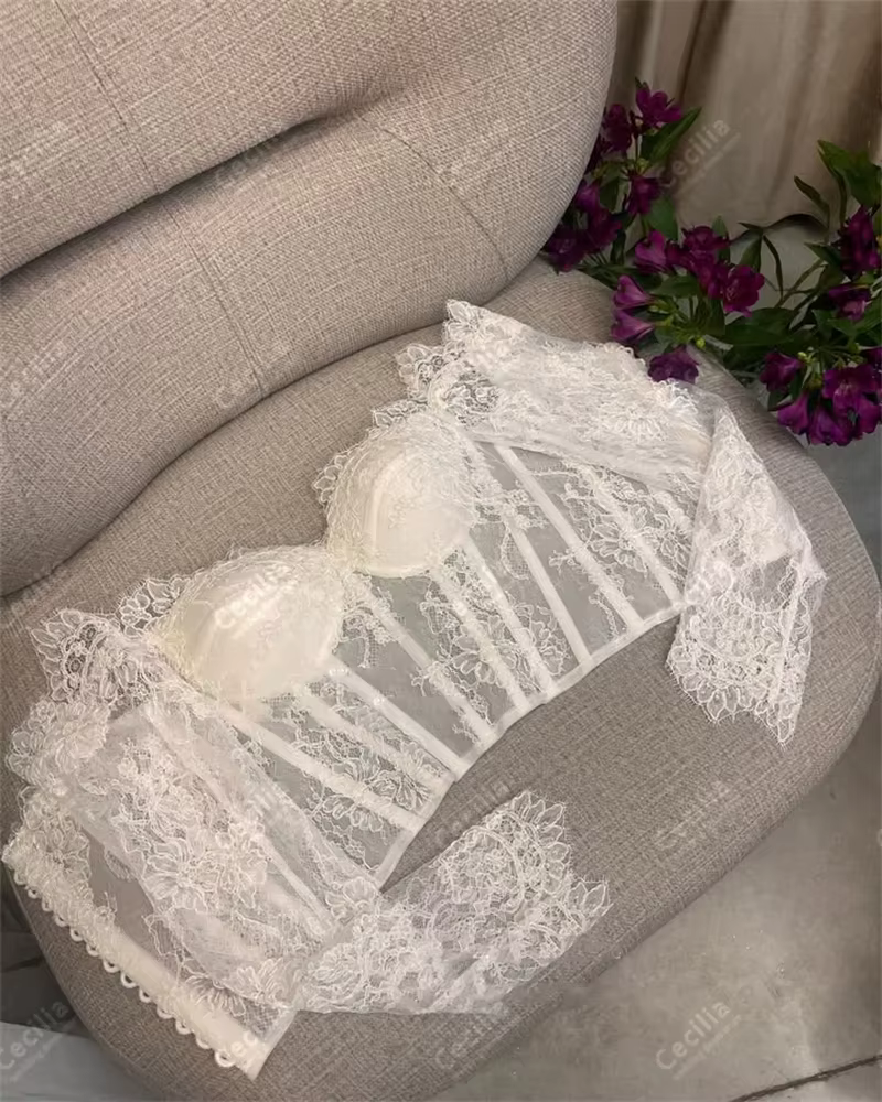Magnifiques robes de mariée élégantes à manches longues