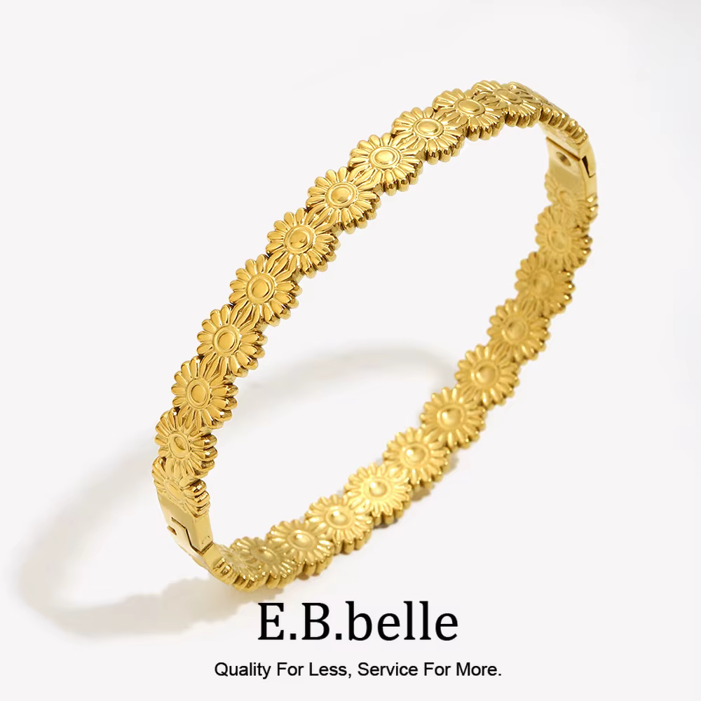E.B.belle – bracelet marguerite en acier inoxydable pour femmes