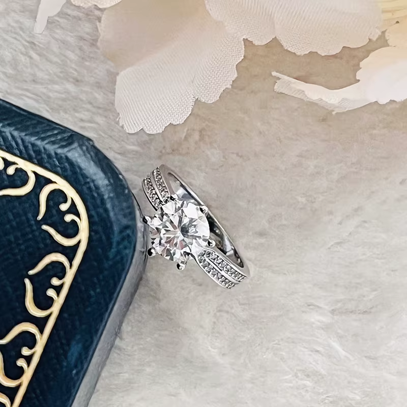 PomerceJelly-Bague en argent regardé S925 pour femme