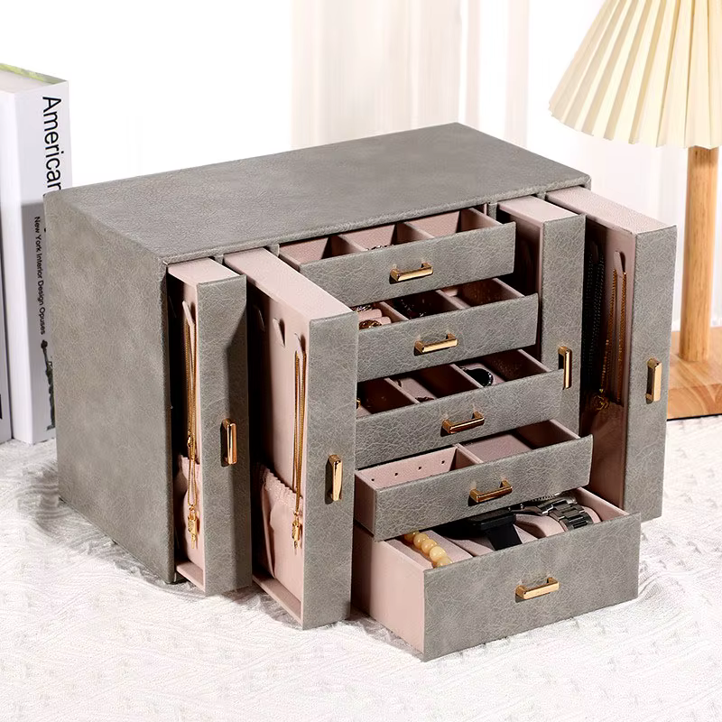 Boîte à Bijoux en Cuir Exquise de Luxe