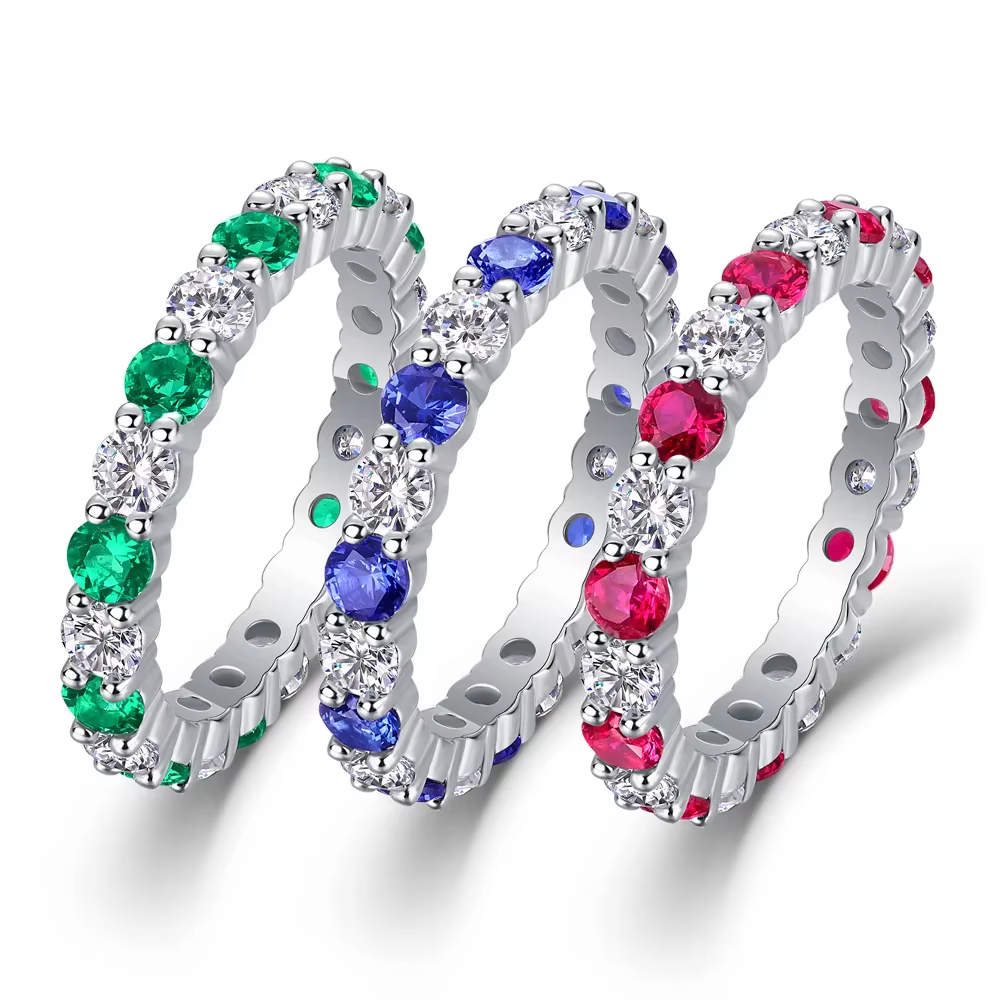 Bague de mariage en argent Sterling S925