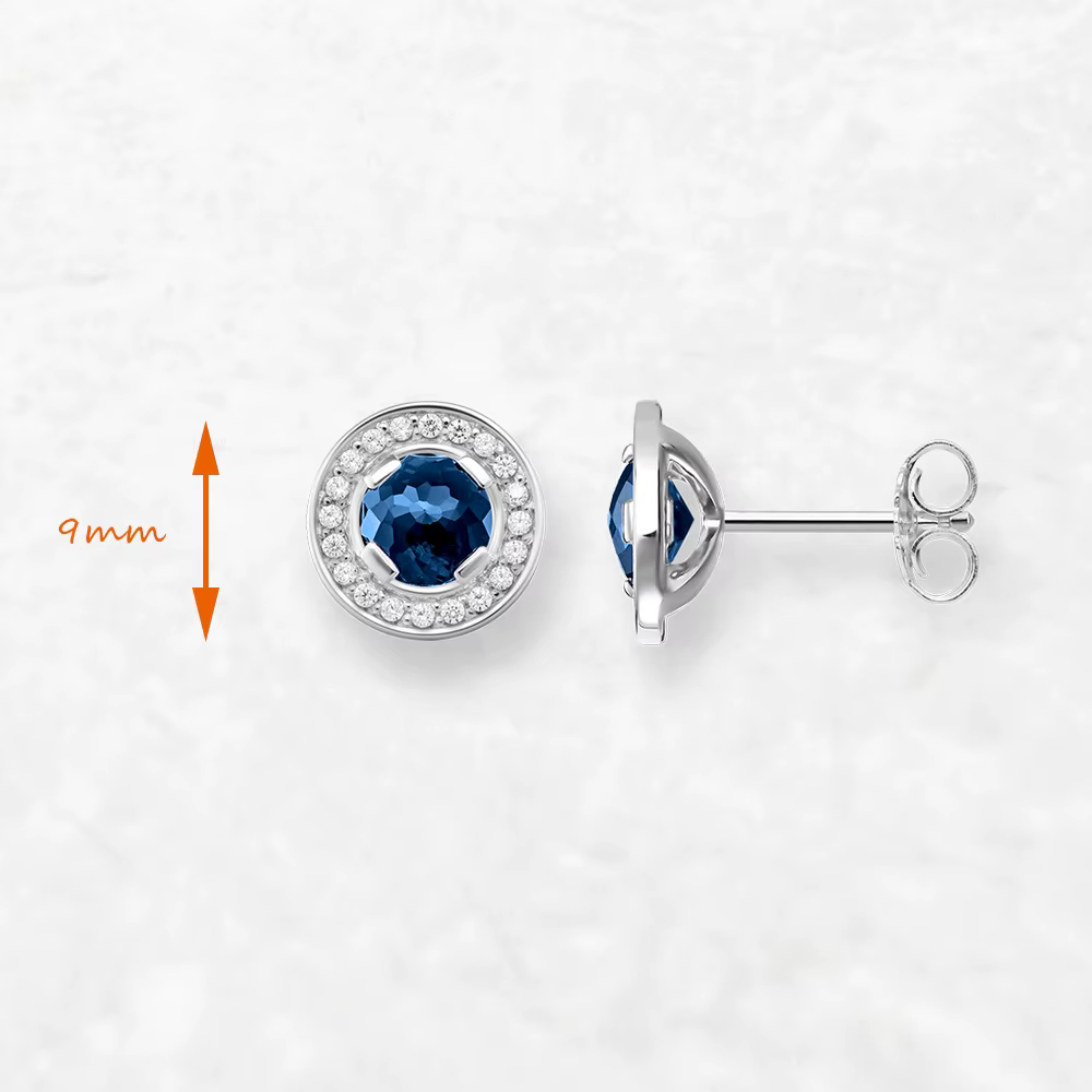 Boucles d'oreilles bleues Light of Luna
