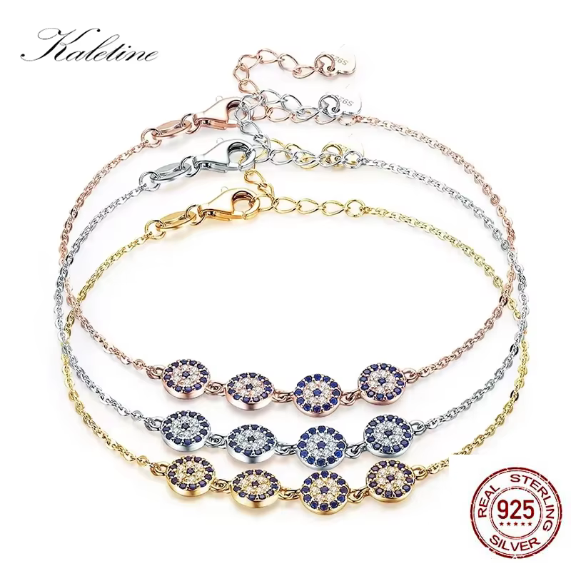 Bracelet en argent sterling 925 véritable Kaletine