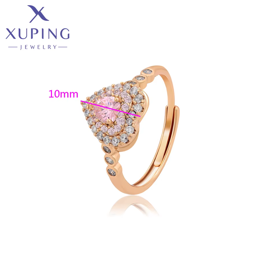 Xuping-Bague en or en forme de cœur pour femme
