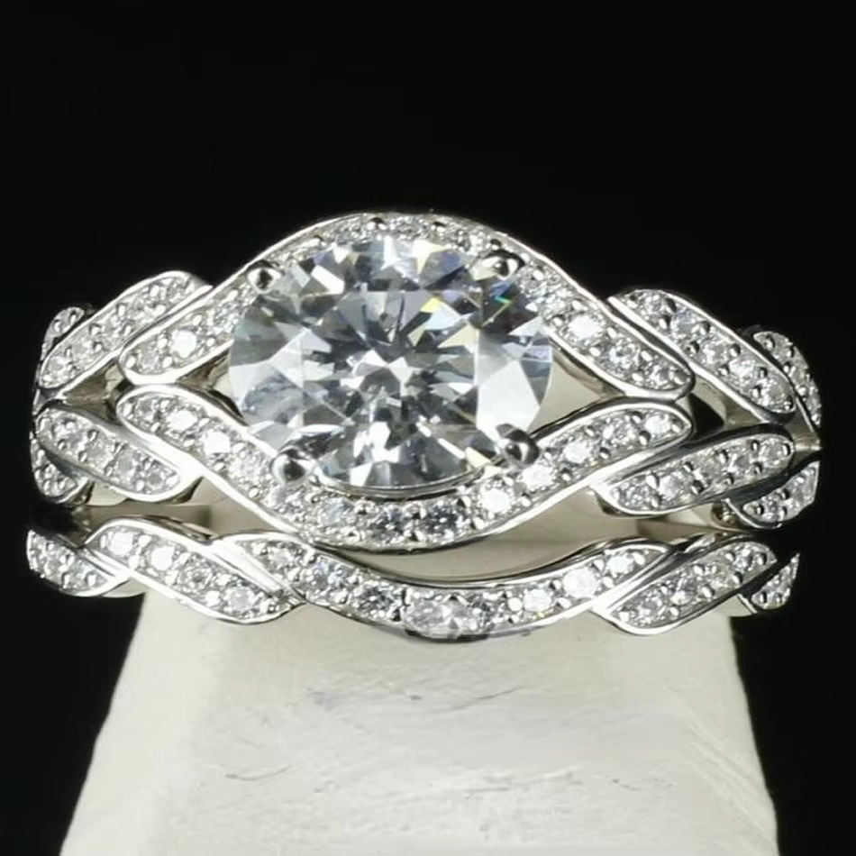 Ensemble de matiques en diamant de laboratoire de luxe pour femmes