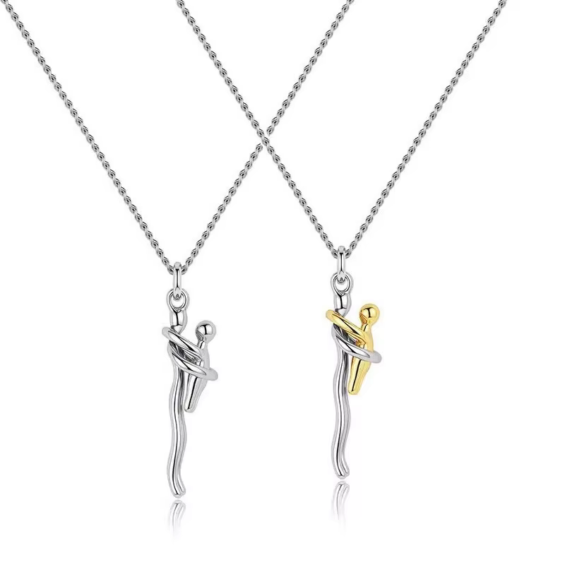 Collier pendentif « Mère et enfant » pour femmes et hommes