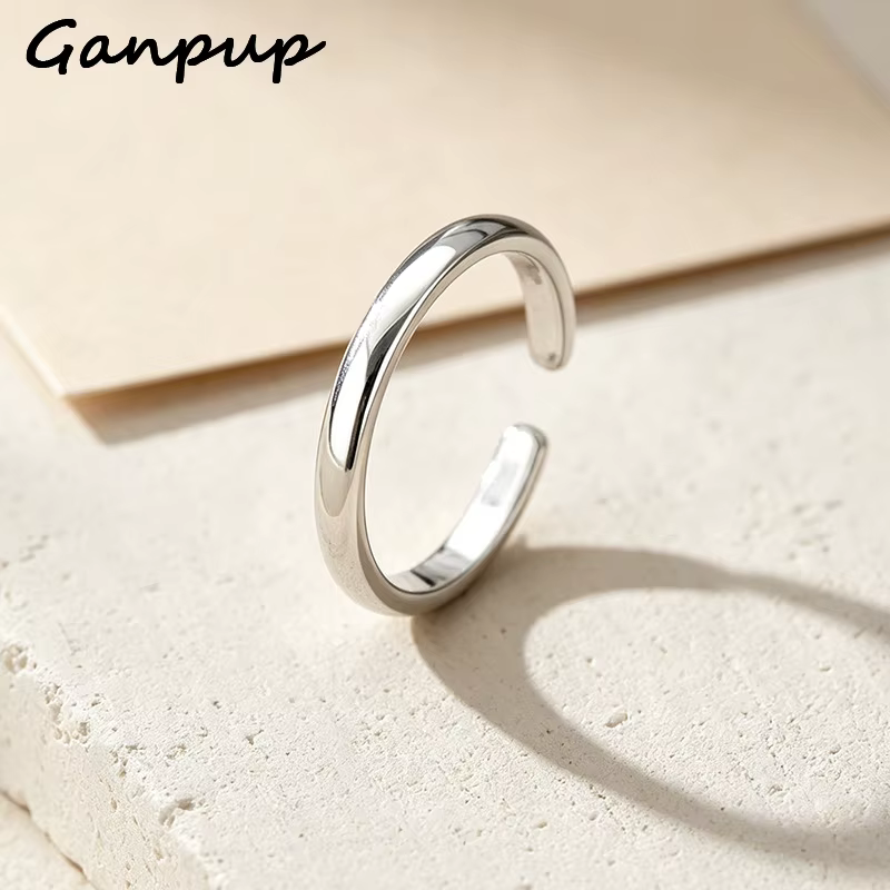 GANPUP – petite bague rose polie couleur argent