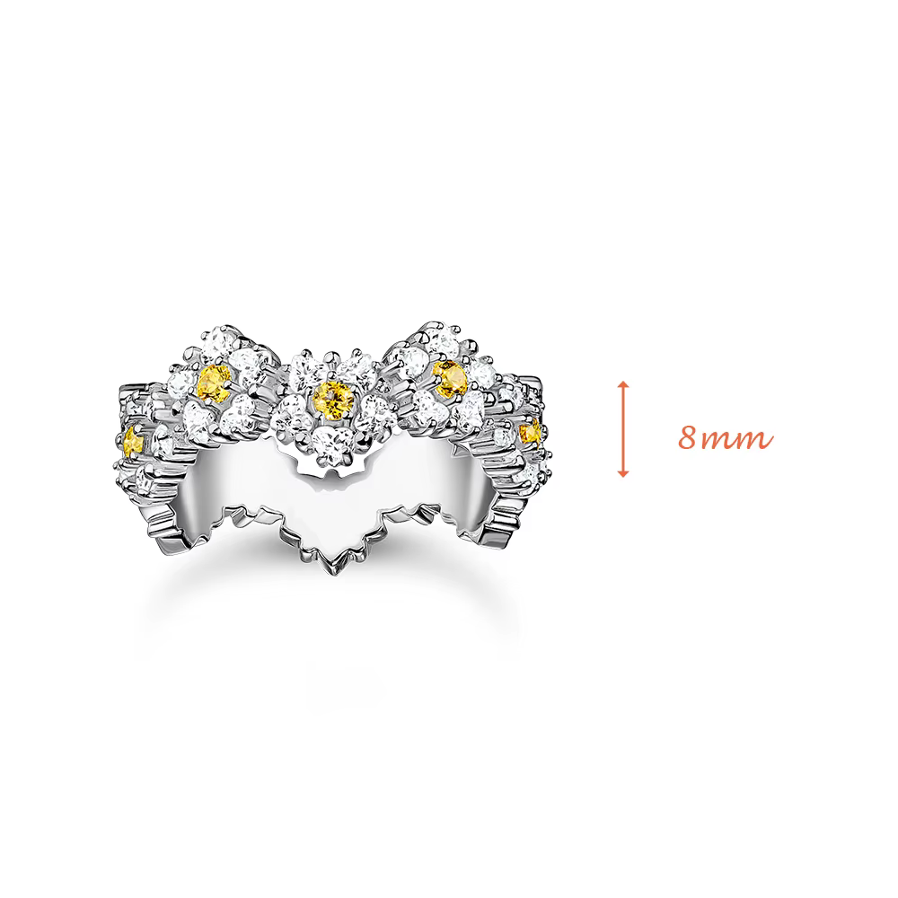 Belle bague en forme de fleur de marguerite