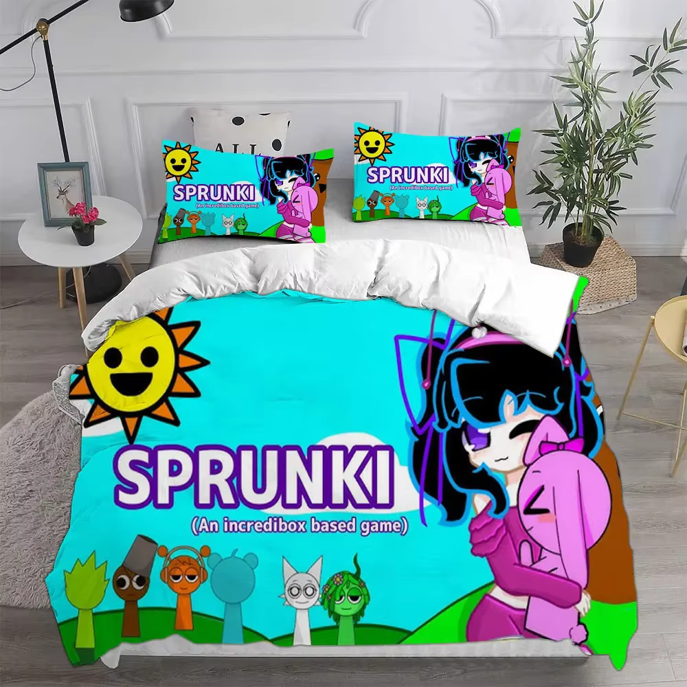 Sprunki ensembles de literie housse de lit souple couette