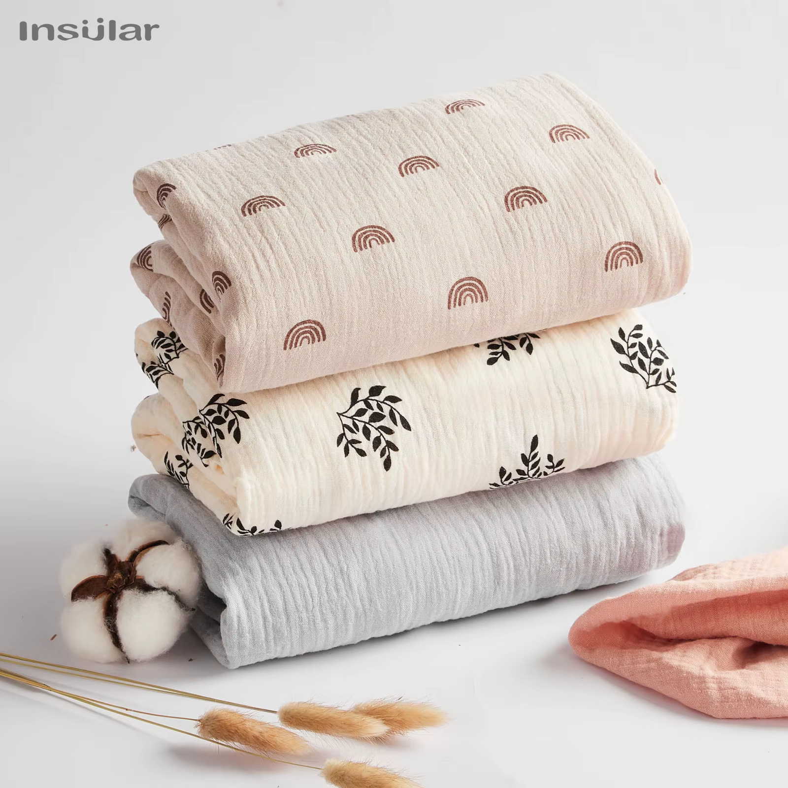 Draps-housses 100 % coton pour berceau